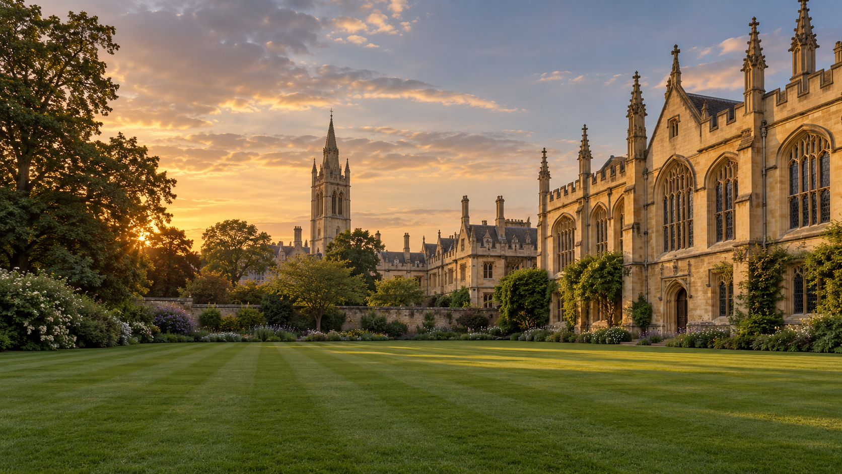 Oxford college exterior, illustrative view