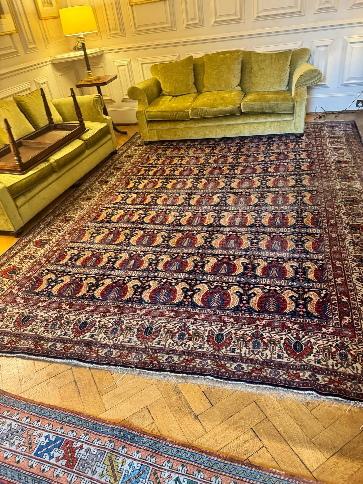 Fine patterned rug in a formal Oxford University room